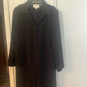 Black Long Trench-type Coat